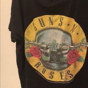 Guns N’ Roses shirt. Small hole.